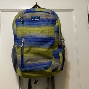L.L. Bean Blue and Green Backpack